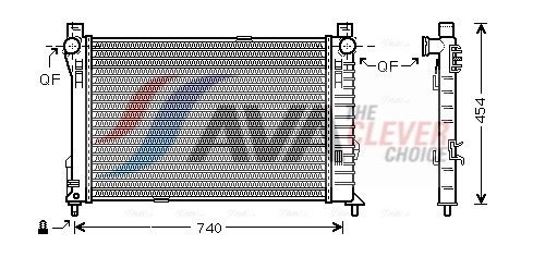 Kühler, Motorkühlung AVA QUALITY COOLING MS2338