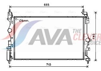 Kühler, Motorkühlung AVA QUALITY COOLING OL2682