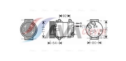 Kompressor, Klimaanlage AVA QUALITY COOLING RTAK429