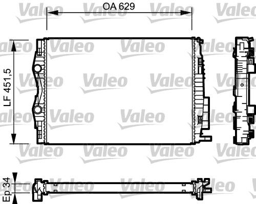 Kühler, Motorkühlung VALEO 734438