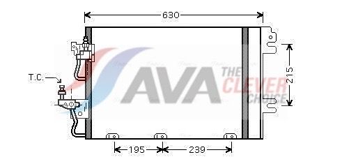 Kondensator, Klimaanlage AVA QUALITY COOLING OL5366D