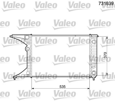 Kühler, Motorkühlung VALEO 731839