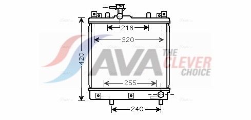 Kühler, Motorkühlung AVA QUALITY COOLING SZ2082