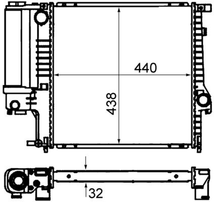 Kühler, Motorkühlung MAHLE CR330000S