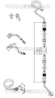 Hydraulikschlauch Lenkung TRISCAN 8516 29078