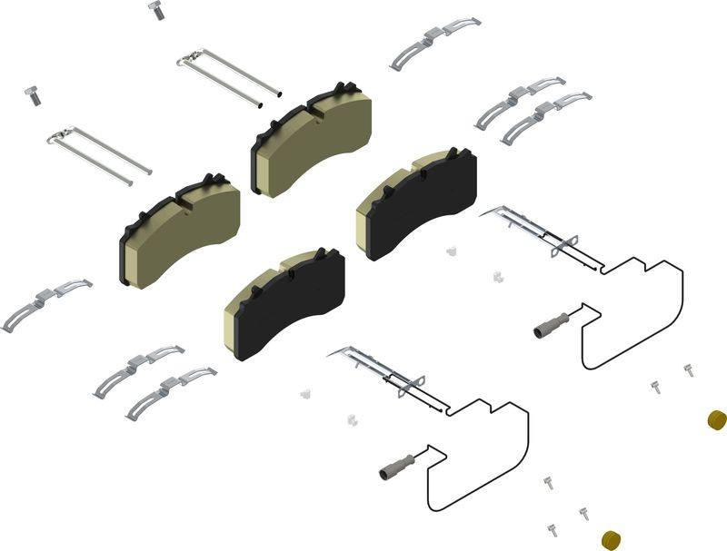 Bremsbelagsatz, Scheibenbremse WABCO 6402509212