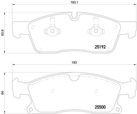 Bromsbeläggssats, skivbroms BREMBO P50109