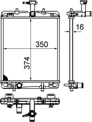 Kühler, Motorkühlung MAHLE CR998000S