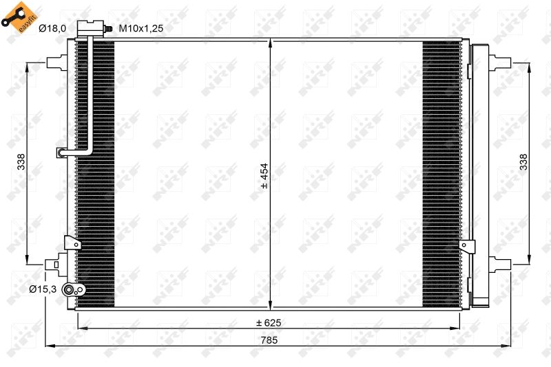 Kondensator, Klimaanlage NRF 350059