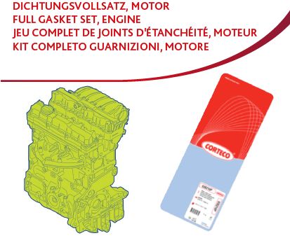 Hel packningssats, motor CORTECO 83404036