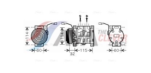 Kompressor, Klimaanlage AVA QUALITY COOLING SZAK110