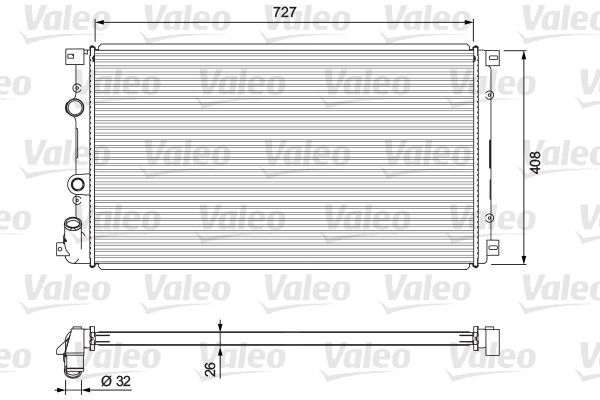 Kühler, Motorkühlung VALEO 701725