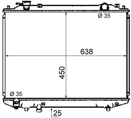 Kühler, Motorkühlung MAHLE CR1746000S