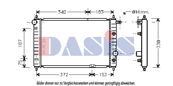 Kühler, Motorkühlung AKS DASIS 510180N