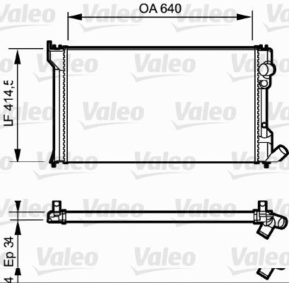 Kühler, Motorkühlung VALEO 819428