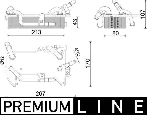 Ölkühler, Automatikgetriebe MAHLE CLC284000P
