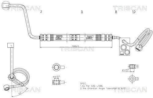 Hydraulikschlauch Lenkung TRISCAN 8516 29037
