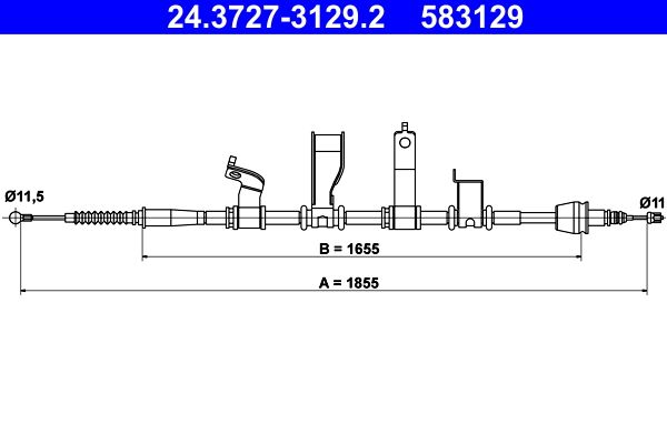 Seilzug, Feststellbremse ATE 24.3727-3129.2