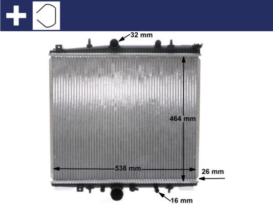 Kühler, Motorkühlung MAHLE CR1435000S