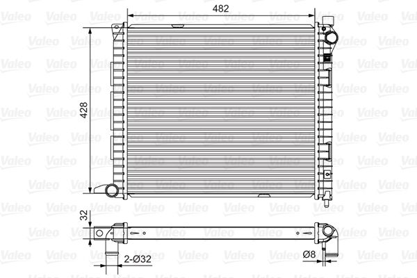 Kühler, Motorkühlung VALEO 732400