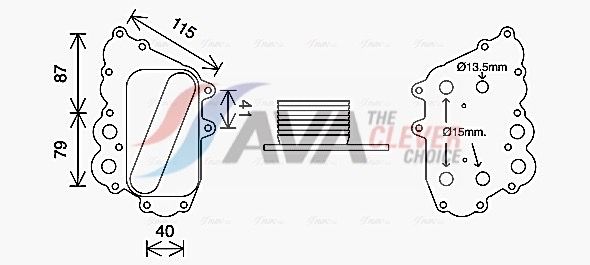 Ölkühler, Motoröl AVA QUALITY COOLING MS3713