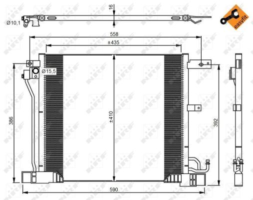 Kondensator, Klimaanlage NRF 350040
