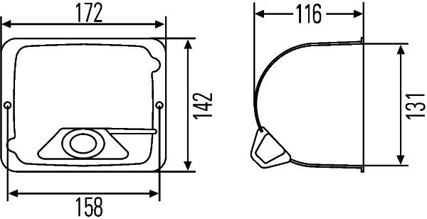 Gehäuse, Hauptscheinwerfer HELLA 9BG127 426-007