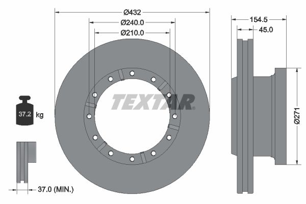 Bremsscheibe TEXTAR 93253000