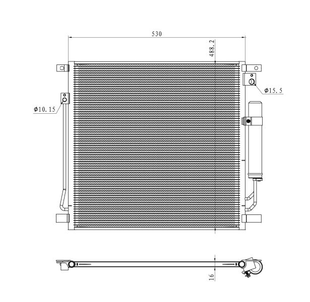 Kondensator, Klimaanlage NRF 350502