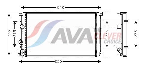 Kühler, Motorkühlung AVA QUALITY COOLING RTA2276