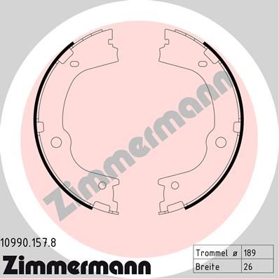 Bremsbackensatz Feststellbremse ZIMMERMANN 10990.157.8