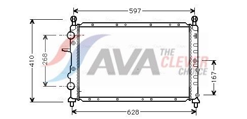 Kühler, Motorkühlung AVA QUALITY COOLING FT2322