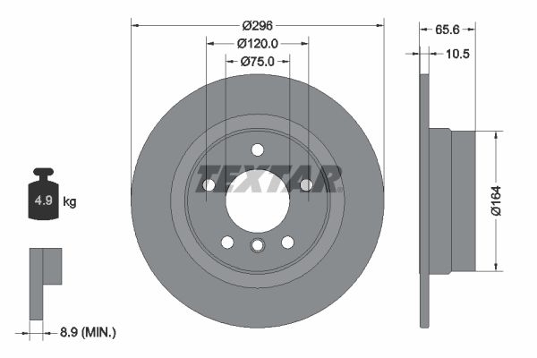 Bremsscheibe TEXTAR 92133103