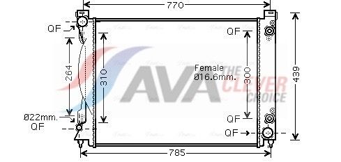 Kühler, Motorkühlung AVA QUALITY COOLING AI2231