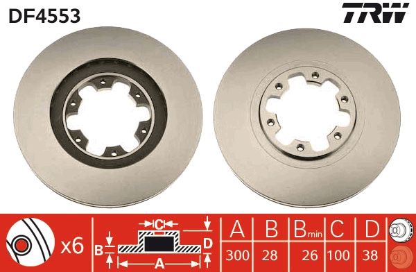 Bremsscheibe TRW DF4553