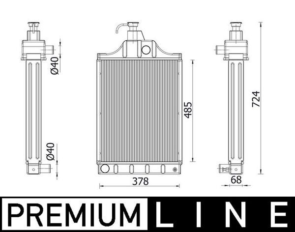 Kühler, Motorkühlung MAHLE CR2399000P