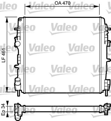 Kühler, Motorkühlung VALEO 732687