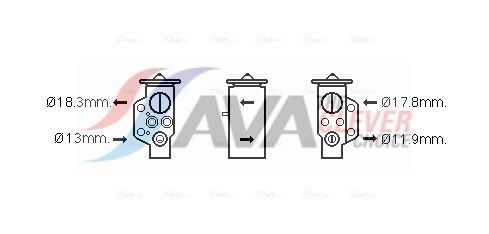 Expansionsventil, Klimaanlage AVA QUALITY COOLING PR1076
