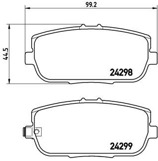 Bremsbelagsatz, Scheibenbremse BREMBO P 49 044
