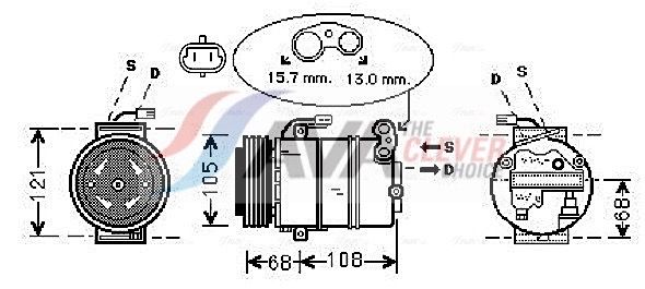 Kompressor, Klimaanlage AVA QUALITY COOLING OLAK138