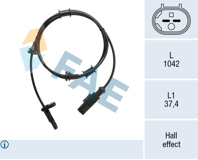Sensor, Raddrehzahl FAE 78757