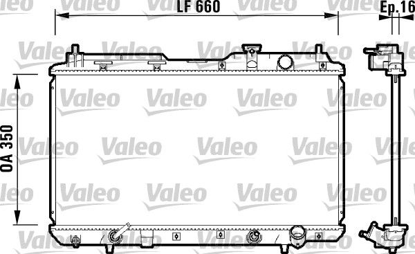 Kühler, Motorkühlung VALEO 734110