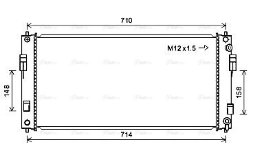 Kühler, Motorkühlung AVA QUALITY COOLING dn2391