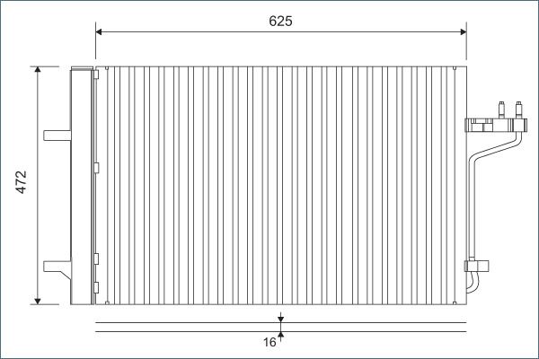 Klimakondensator Klimakühler VALEO 812877