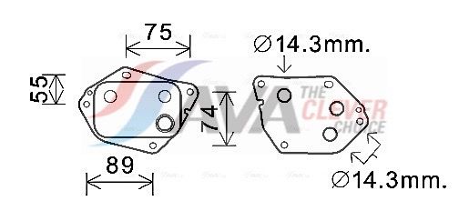Ölkühler, Motoröl AVA QUALITY COOLING HY3288