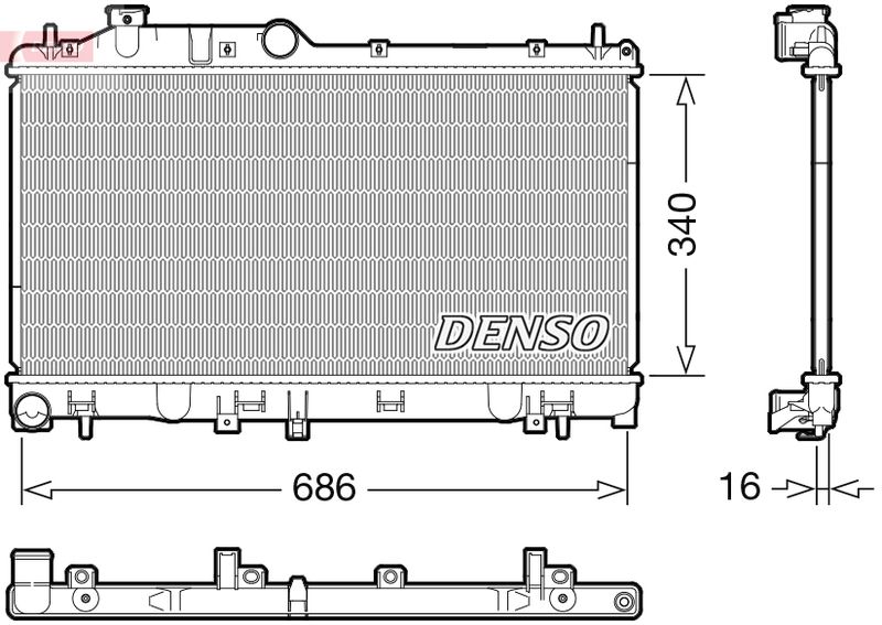 Kühler, Motorkühlung DENSO DRM36025