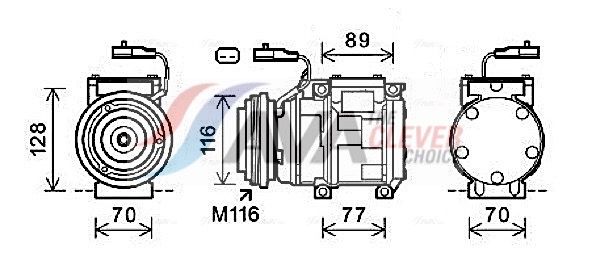 Kompressor, Klimaanlage AVA QUALITY COOLING JEAK056