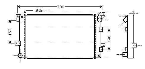 Kühler, Motorkühlung AVA QUALITY COOLING cr2033