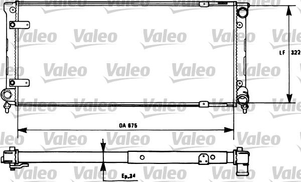 Kühler, Motorkühlung VALEO 731271