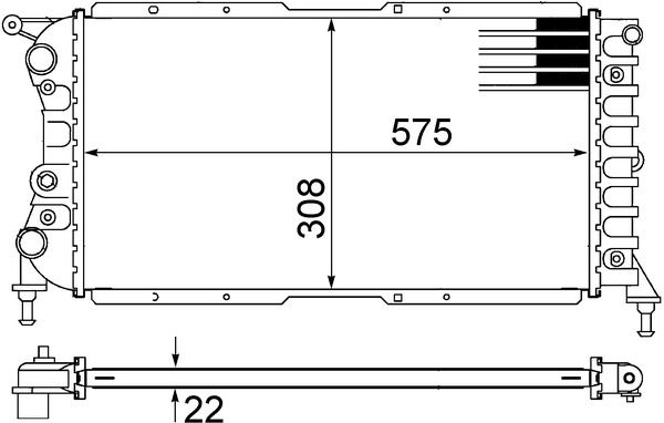 Kühler, Motorkühlung MAHLE CR1441000S
